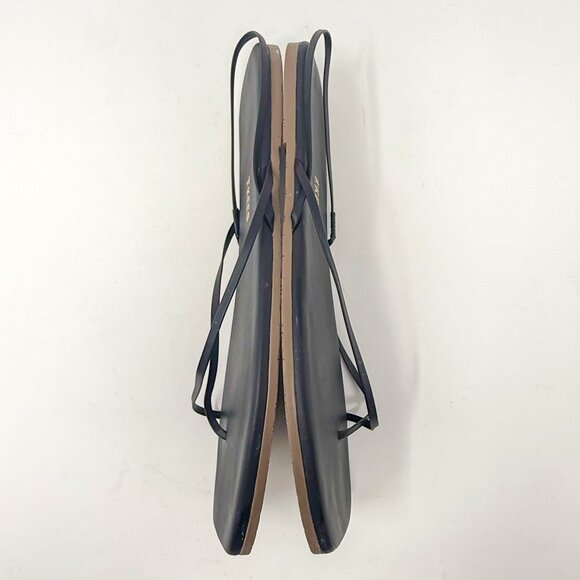 TKEES Square Toe Millie Sandals Women's US 9 EU 40 Black Leather Dainty Straps - Picture 9 of 11